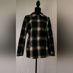 Plaid Black and White Women's Coat/Petticoat